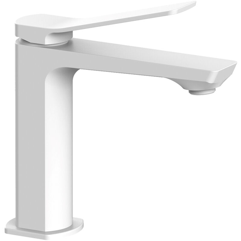 foto del prodotto paffoni tilt rubinetto miscelatore lavabo bianco opaco senza scarico codice prod ti071bo