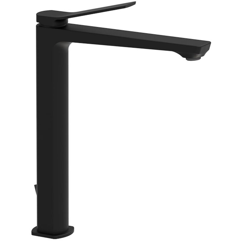 foto del prodotto paffoni tilt rubinetto miscelatore lavabo prolungato nero opaco con scarico automatico 1 1 4g codice prod ti085no