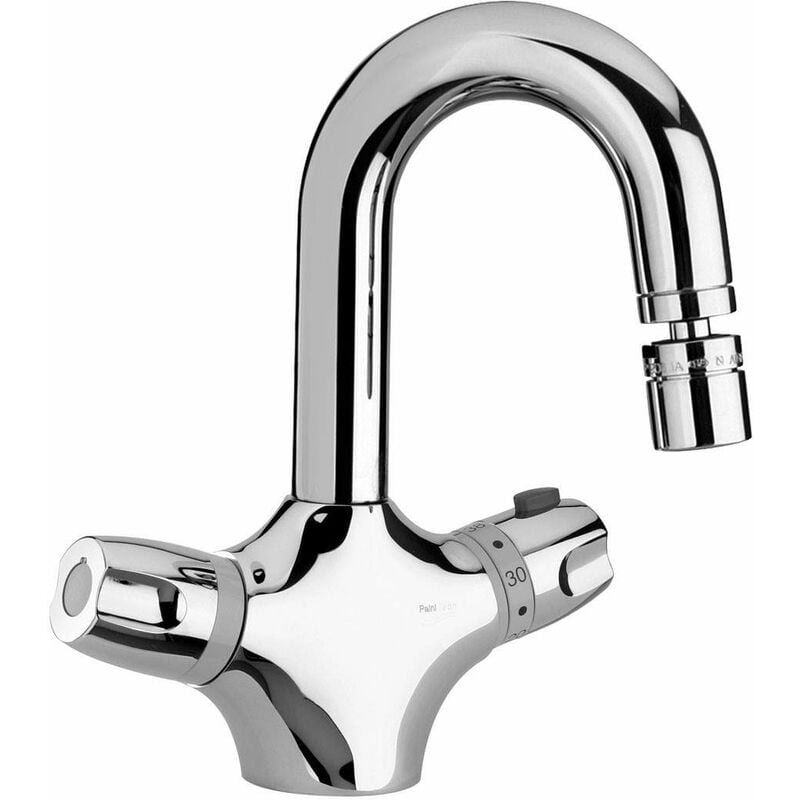foto del prodotto paini france miscelatore bidet termostatico con piletta di scarico 1 1 4 paini 2t 2tcr251th cromo piletta con salterello 1 1 4