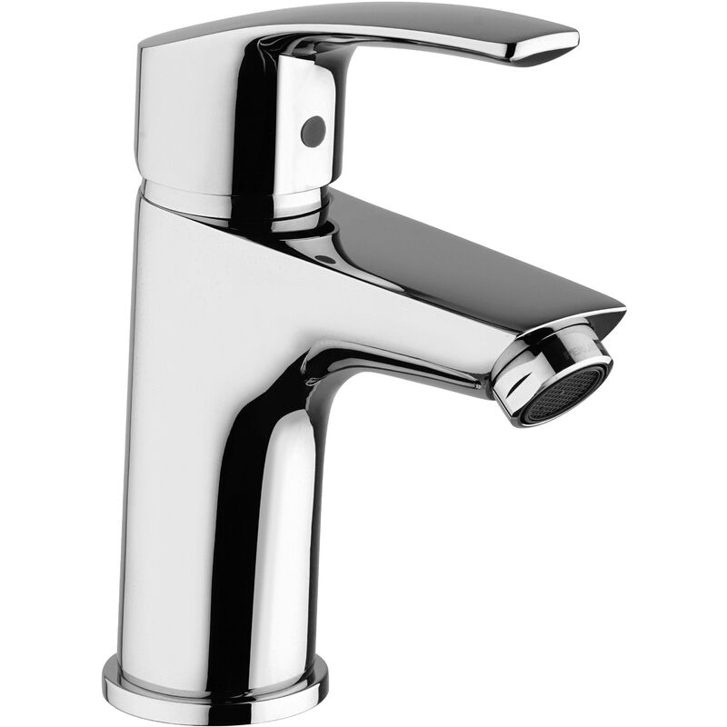 foto del prodotto paini france miscelatore lavabo in ottone cromato paini atomix 3.0 d1cr205g cromo senza piletta di scarico