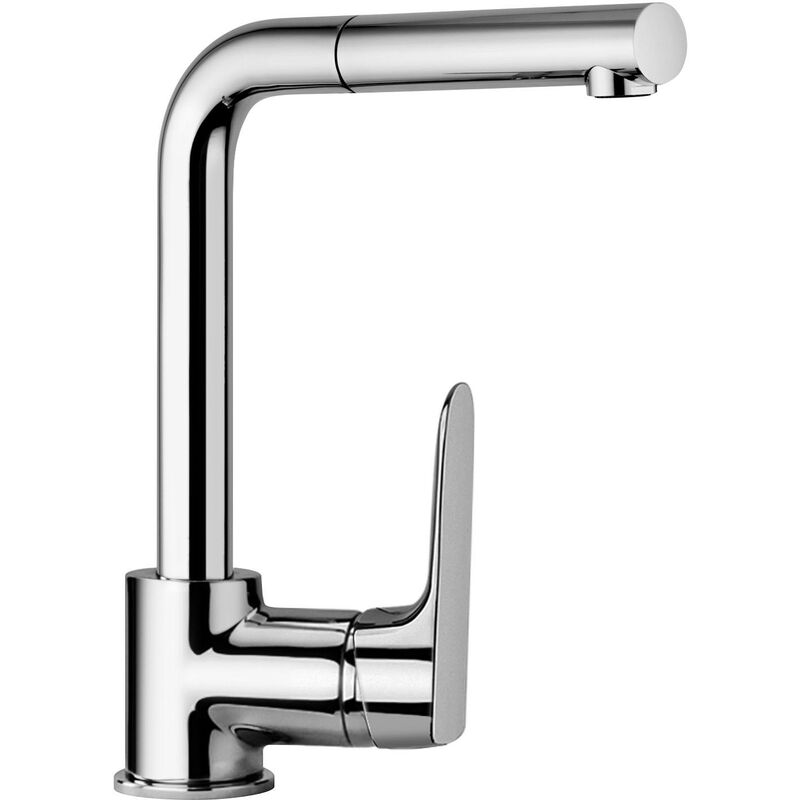 foto del prodotto paini france miscelatore per lavello cucina con doccia estraibile paini nove 09cr591 90 cromo