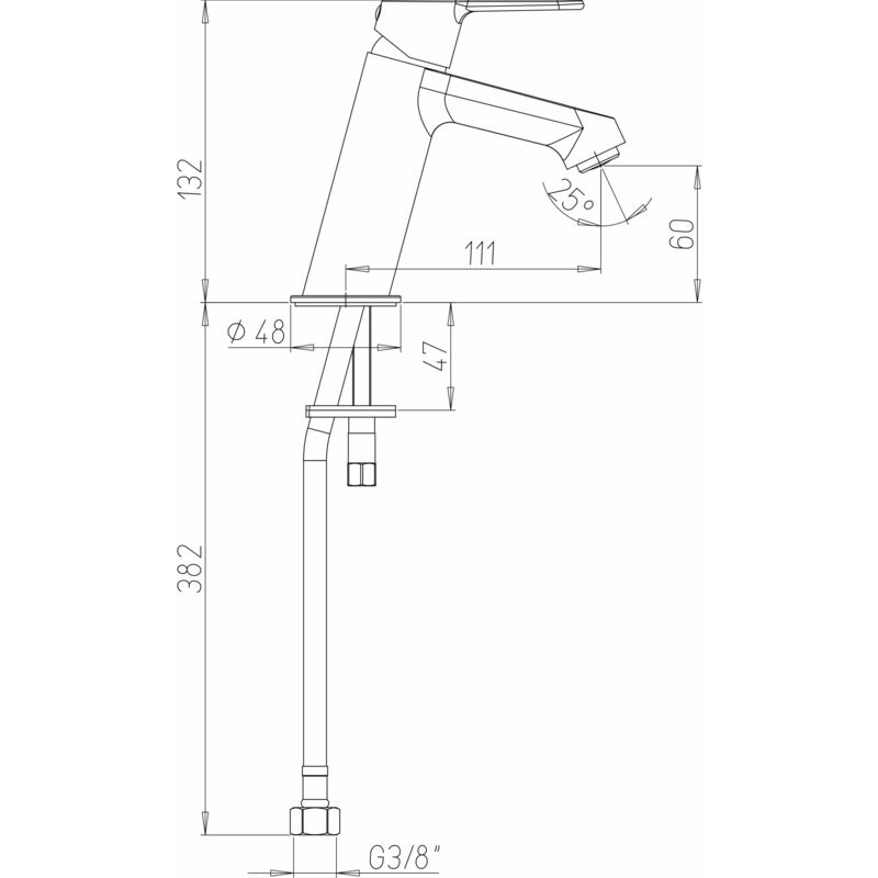 foto del prodotto paini france paini giada 205 rubinetto miscelatore monoforo lavabo, bagno, cromato, design moderno, interamente prodotto e lavorato in italia
