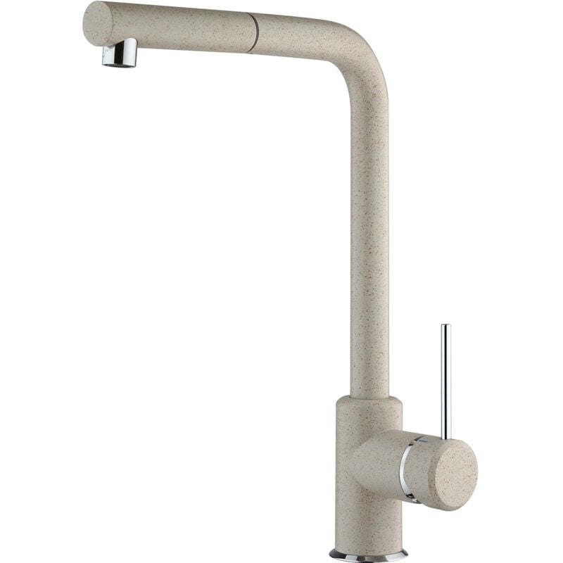 foto del prodotto paini france paini rubinetto cucina am10023av monocomando, monoforo con doccetta estraibile granito avena