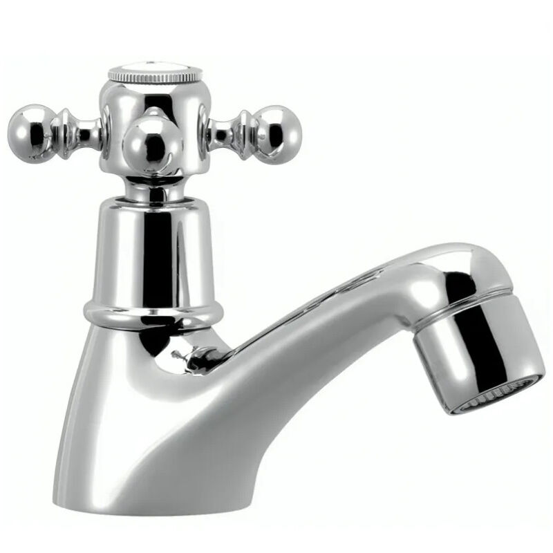 foto del prodotto paini france rubinetto per lavabo tiffany in cromo retr , monocomando freddo, testa in ceramica