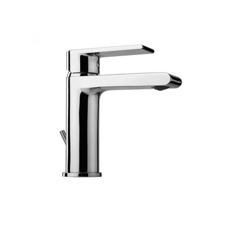 foto del prodotto paini rubinetto miscelatore lavabo lavandino monoforo monocomando ghibli 44cr211, con scarico automatico 1 pollice e 1 4