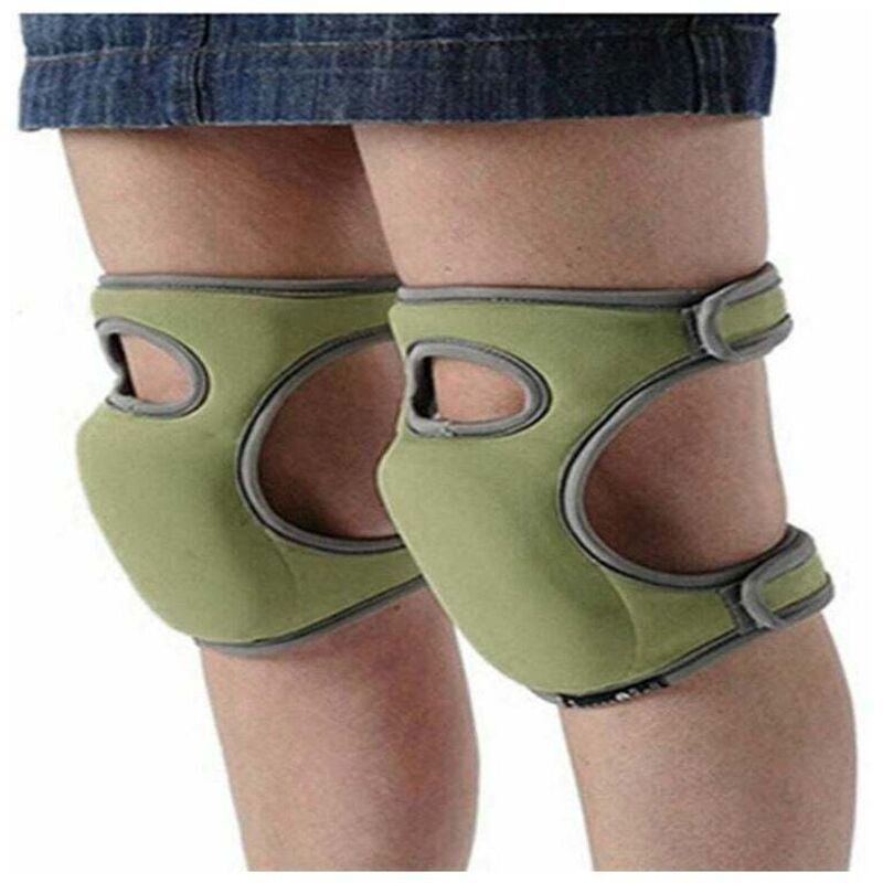 foto del prodotto paio di ginocchiere da giardinaggio in memory foam verde 