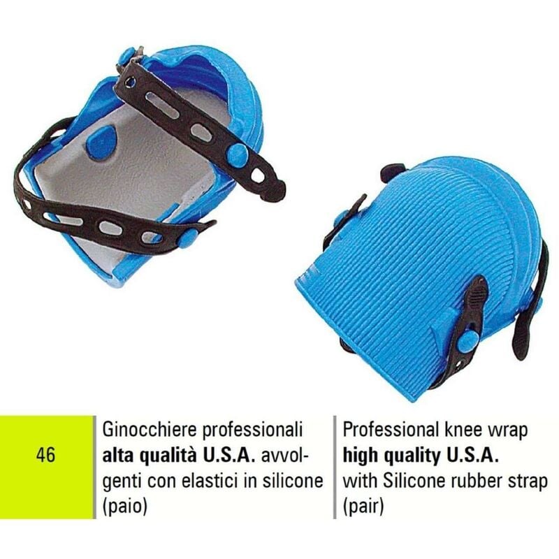foto del prodotto paio di ginocchiere professionali u.s.a. con elastici in silicone sigma 46