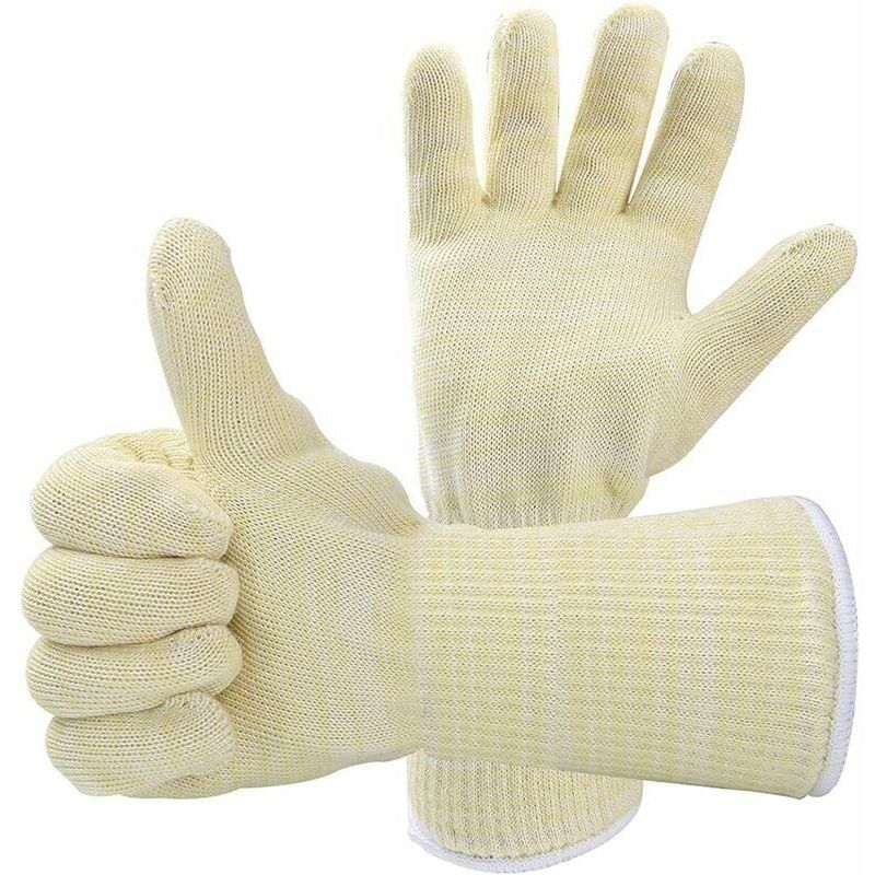foto del prodotto paio di guanti da barbecue resistenti al calore, guanti da griglia di taglia universale guanti da cucina resistenti fino a 500 c, guanti da forno