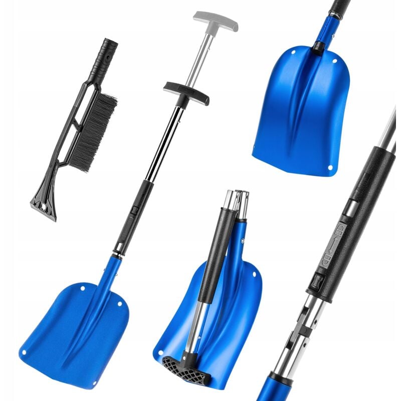 foto del prodotto pala da neve 3 in 1 raschietto per spazzola telescopica pieghevole - kadax