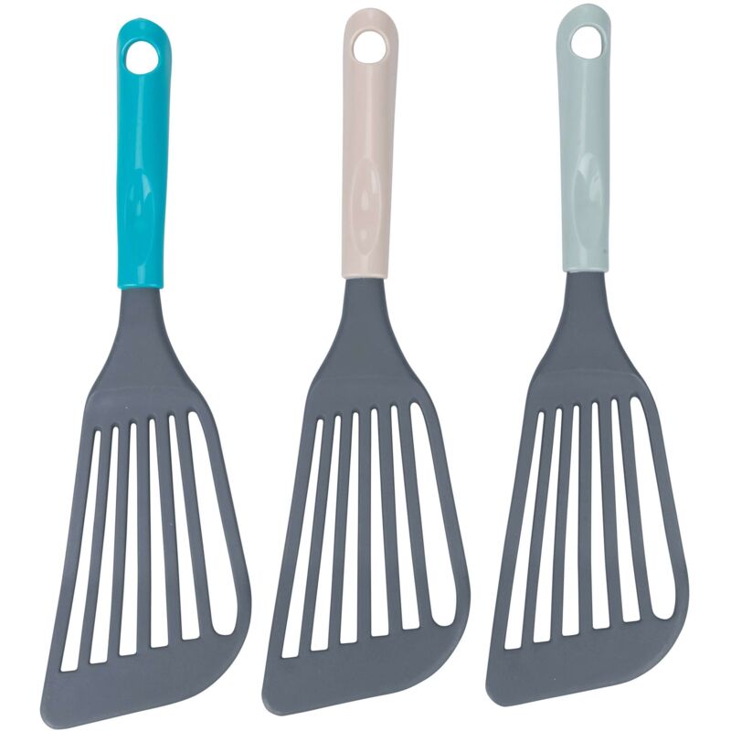 foto del prodotto pala forata cucina nylon 30 cm 3 colori assortiti