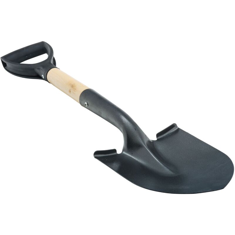 foto del prodotto pala metallica con manico in legno