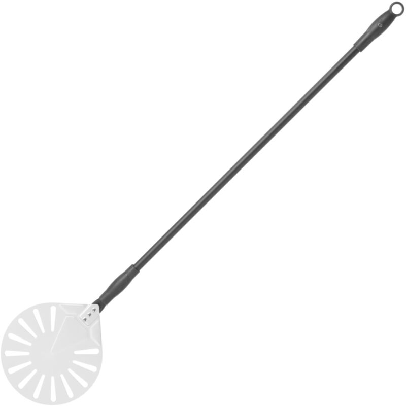 foto del prodotto pala per pizza con fori e manico scorrevole, alluminio, tonda, diametro. 230 mm di lunghezza 1200 mm - hendi 617168