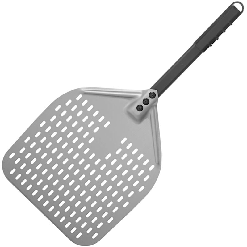 foto del prodotto pala per pizza con manico corto, forata, quadrata, 350 x 710 mm hendi 618080