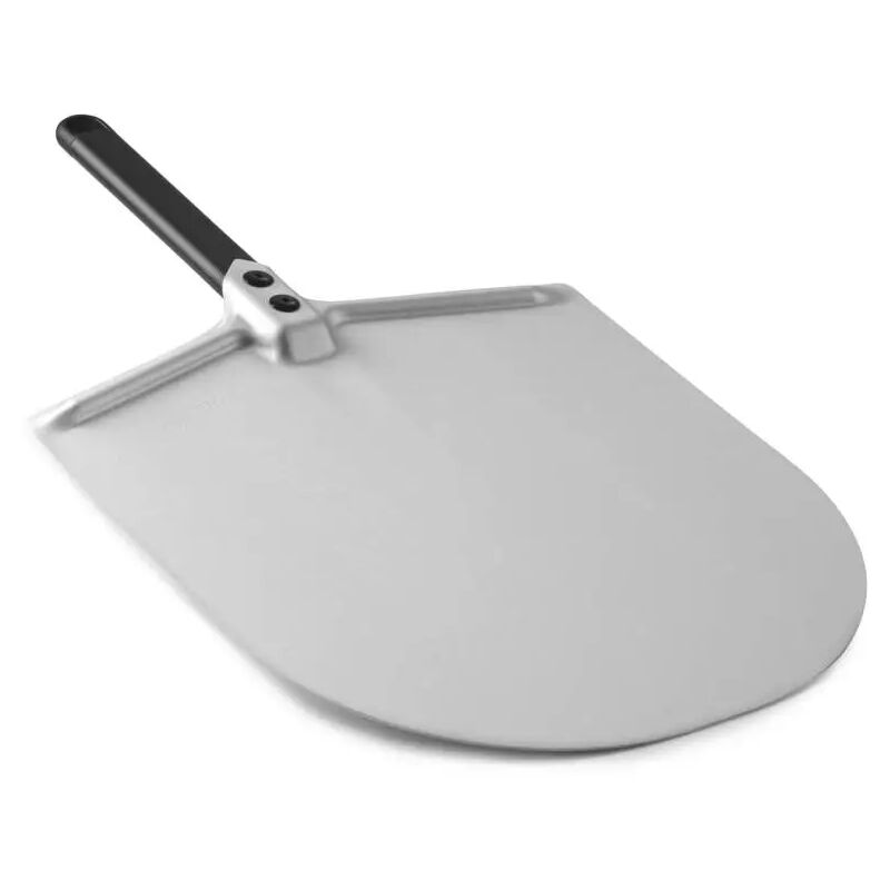 foto del prodotto pala per pizza gimetal amica con manico nero 25 cm e testa in alluminio 30 cm