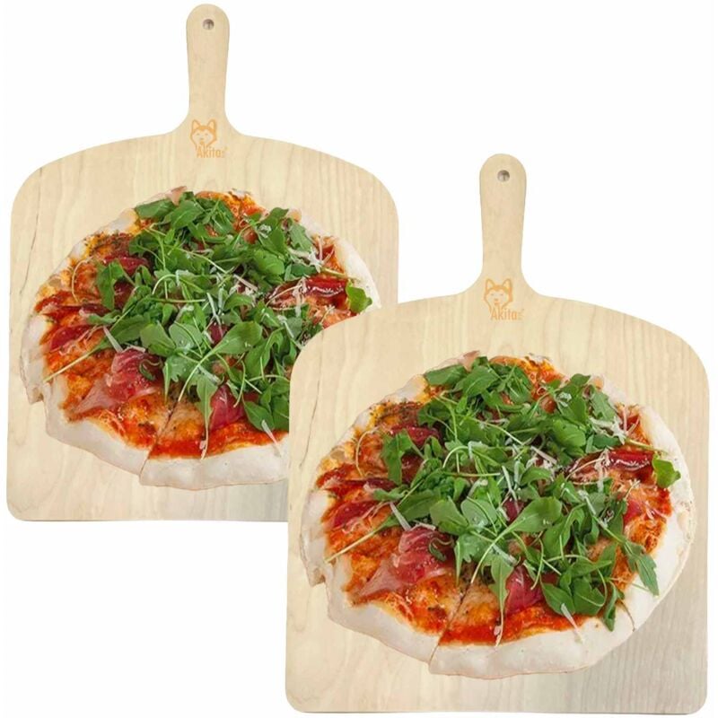 foto del prodotto pala pizza in legno di betulla 40x32 2 pz akitaink