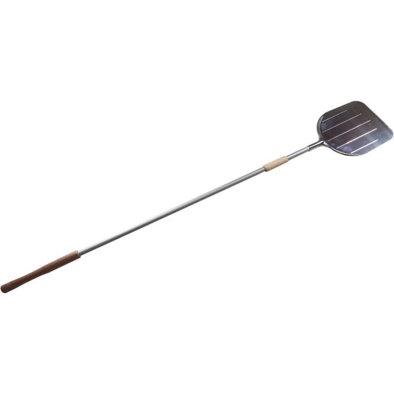 foto del prodotto pala quadrata rinforzata per pizza forno a legna in alluminio 320x340mm