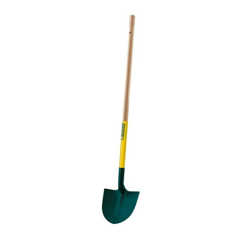 foto del prodotto pala rotonda in lamiera 29cm manico in legno tp certificato pefc 100 110cm 005291 leborgne