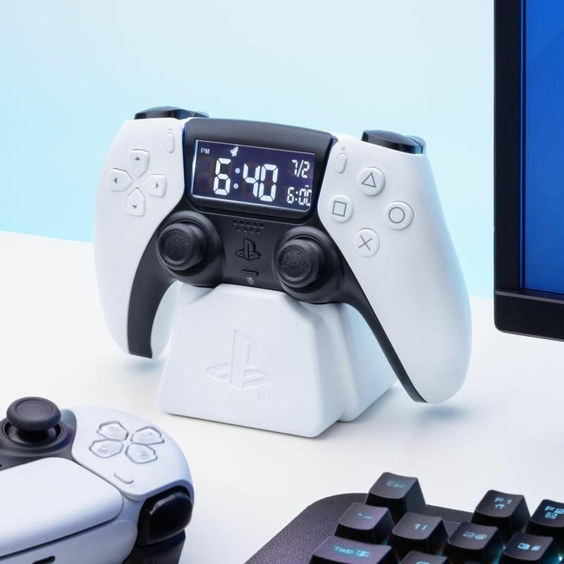 foto del prodotto paladone sveglia digitale lcd nero e bianco pp9405ps con cavo usb altezza 158 mm