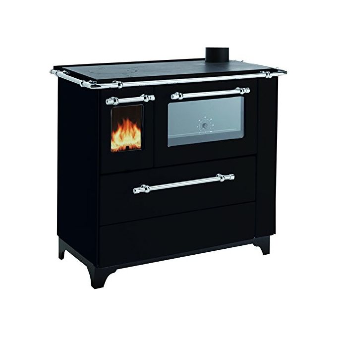 foto del prodotto palazzetti cucina royal a legna new betty 3.5 vetro canna di fucile