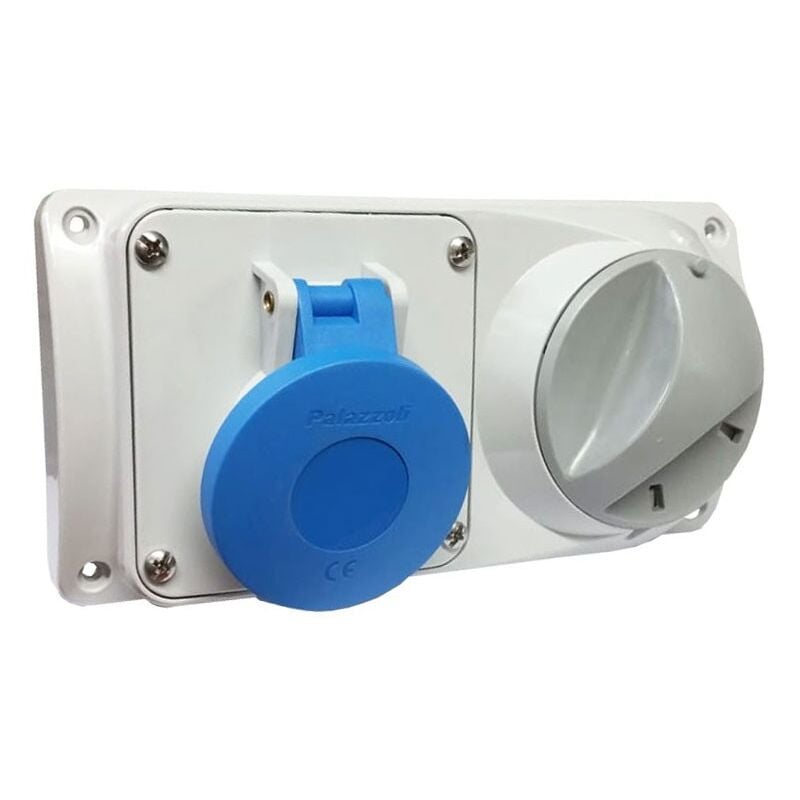 foto del prodotto palazzoli presa industriale interbloccata cee 2p t 16a 230v ip44