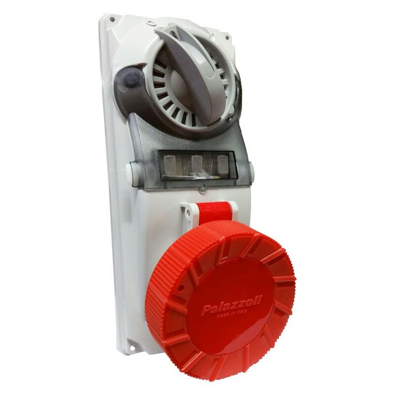 foto del prodotto palazzoli presa industriale interbloccata cee 3p n t 32a 400v ip67 fusibile