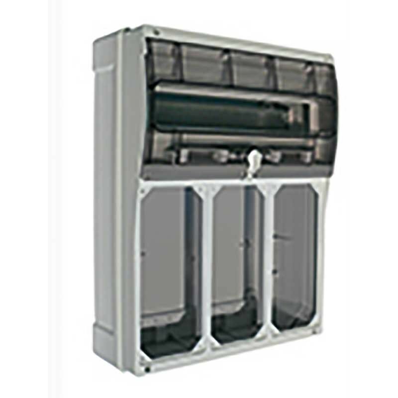 foto del prodotto palazzoli - quadro con centralino 16 moduli din con 3 prese verticali ip67