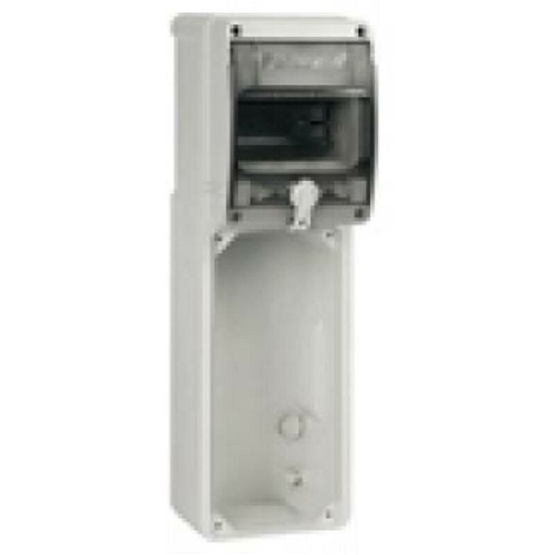 foto del prodotto palazzoli quadro da parete con portella trasparente, 5 moduli din per 1 presa interbloccata ip66, topter 579741