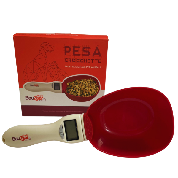 foto del prodotto paletta pesa crocchette con bilancia digitale integrata - pesa crocchette digitale bauzaar - spedizione gratis da 39€