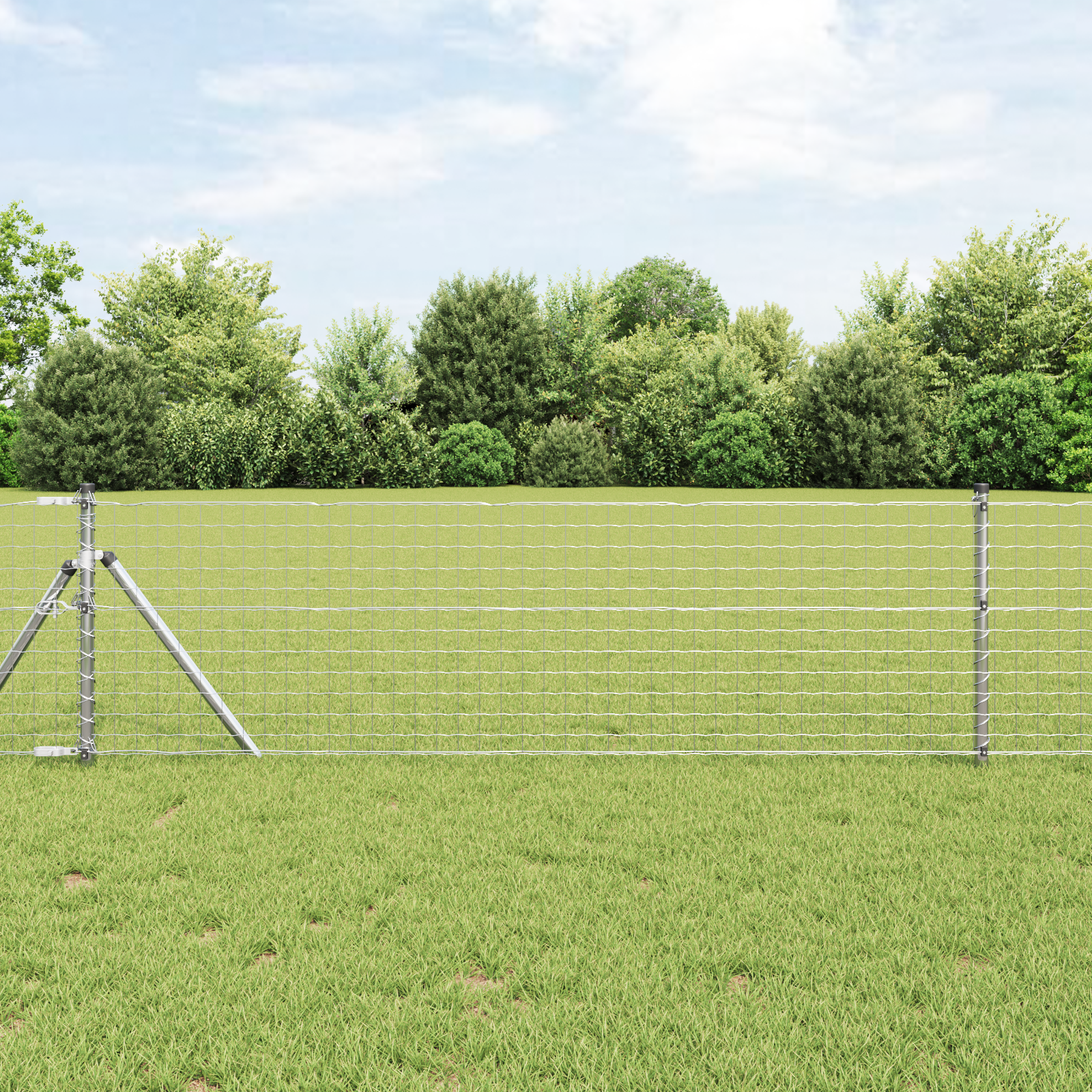 foto del prodotto paletti per recinzioni 26 pz 32 mm 80 cm acciaio zincato