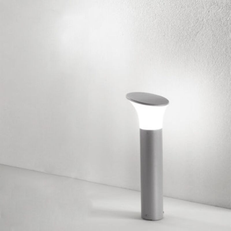 foto del prodotto paletto ares in alluminio verniciato silver h50 cm