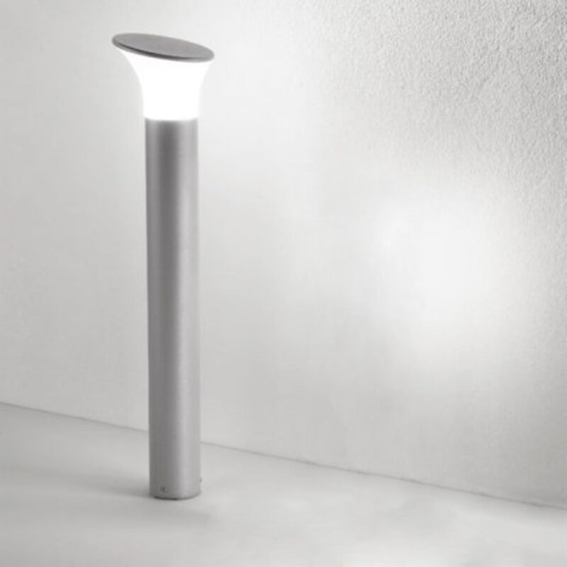 foto del prodotto paletto ares in alluminio verniciato silver h80 cm
