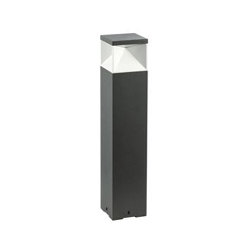 foto del prodotto paletto basso moderno diamond alluminio grafite e termoplastica 12w led 4000k