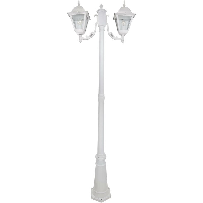foto del prodotto paletto da esterno lampione h200 cm bauer new york bianco