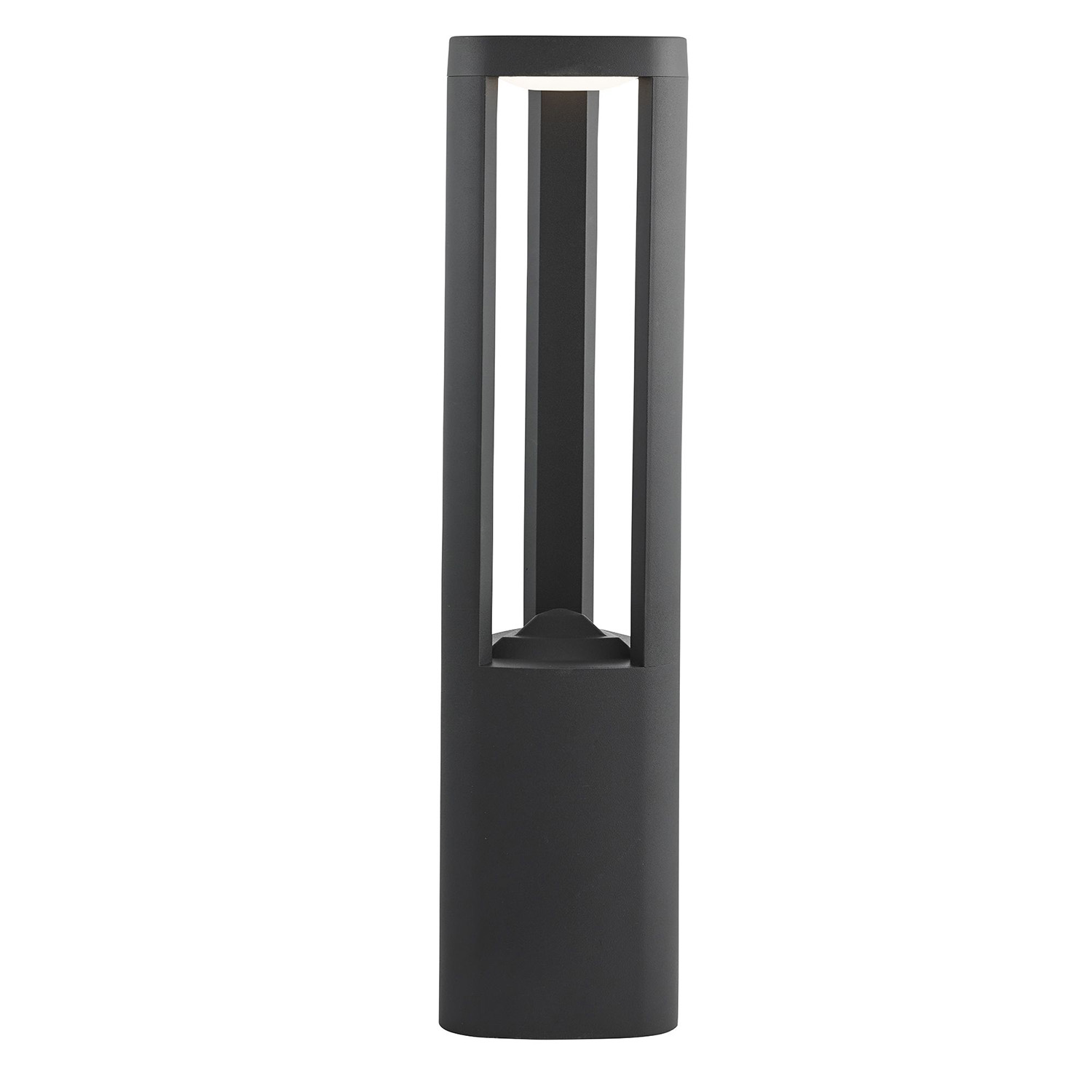 foto del prodotto paletto da esterno moderno michigan alluminio grigio policarbonato led 7w 4000k