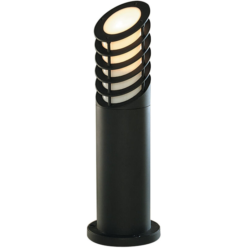 foto del prodotto paletto esterno bollards alluminio nero policarbonato e27 1 luce h45cm
