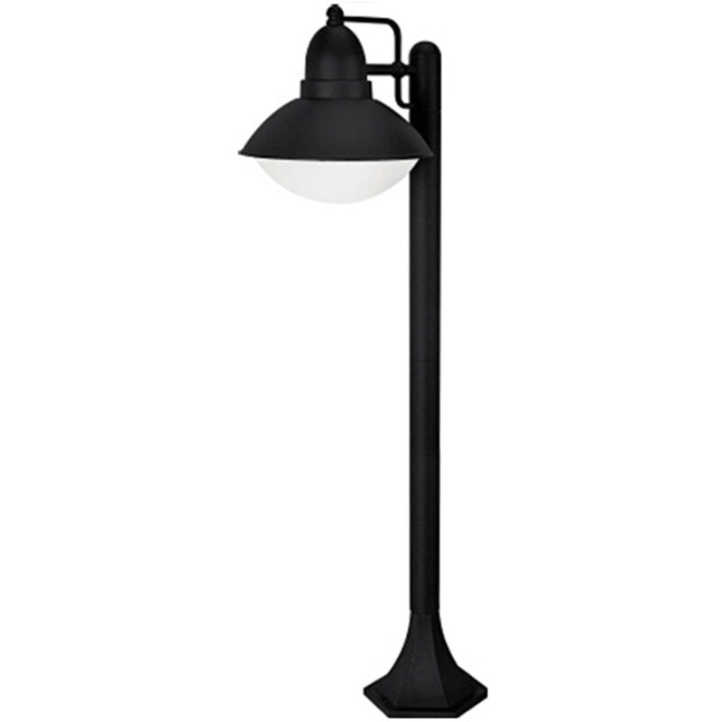 foto del prodotto paletto esterno nordico urban alluminio nero bianco 1 luce e27 ip44