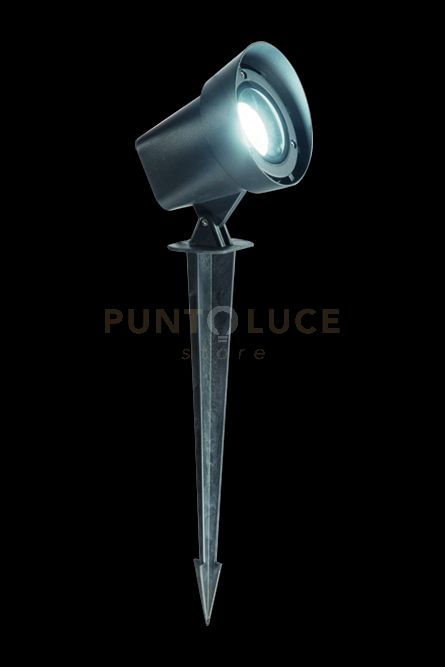 foto del prodotto paletto guru 1 luce attacco gu10 nero orientabile