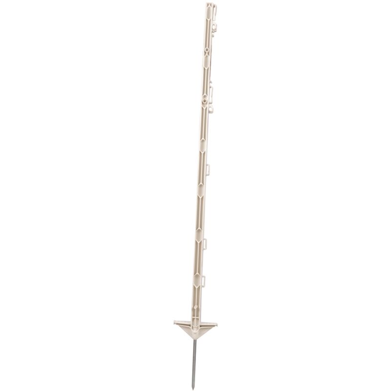 foto del prodotto paletto in plastica bianco con occhielli per corde e bande 156cm