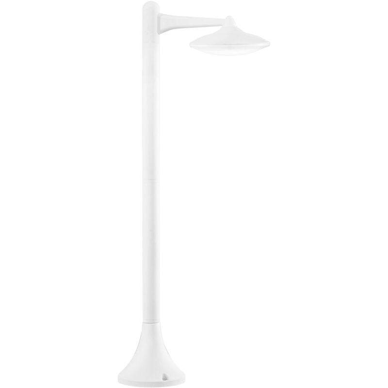 foto del prodotto paletto led da esterno alyson in alluminio bianco 12w 4000k luce naturale 