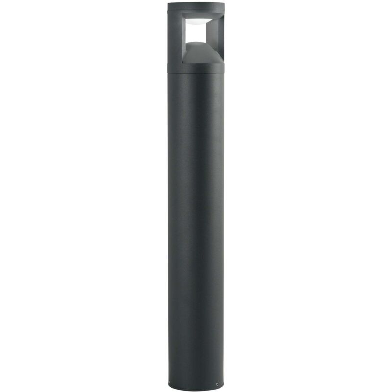 foto del prodotto paletto led wami in alluminio antracite 12w a luce calda e naturale 80 cm. 
