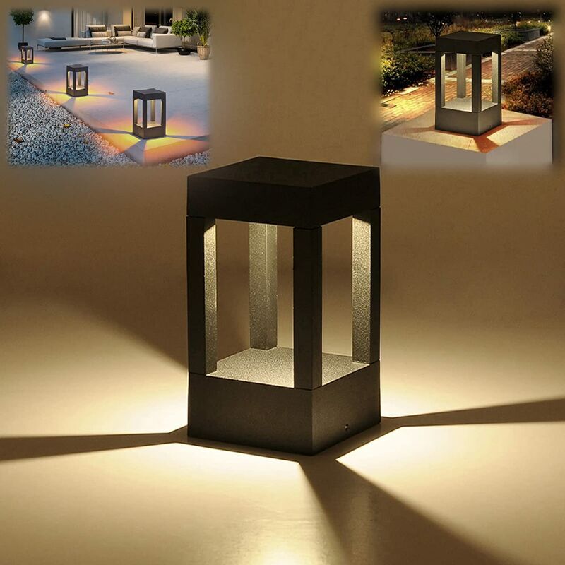 foto del prodotto paletto luminoso per esterni, lampada da terra per esterni da giardino con supporto, lampada da terra per esterni per illuminazione di terrazze,