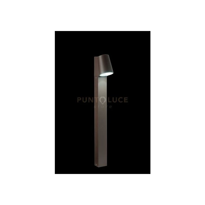 foto del prodotto paletto per esterno a led owen marrone plt.owen marrone