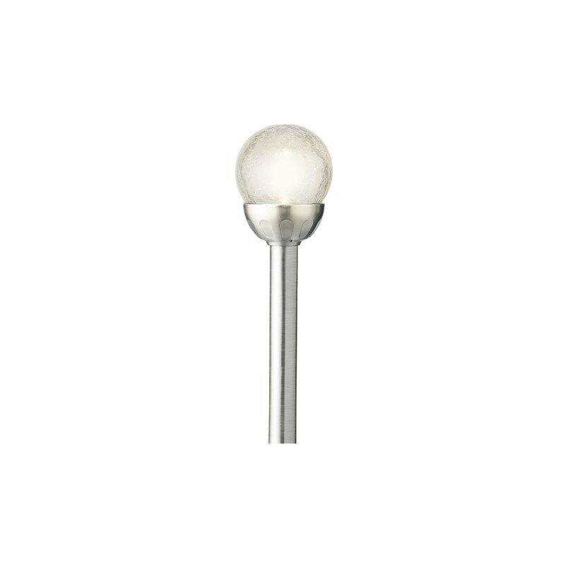 foto del prodotto paletto solare 1 led bianco caldo d.10xh30cm accia