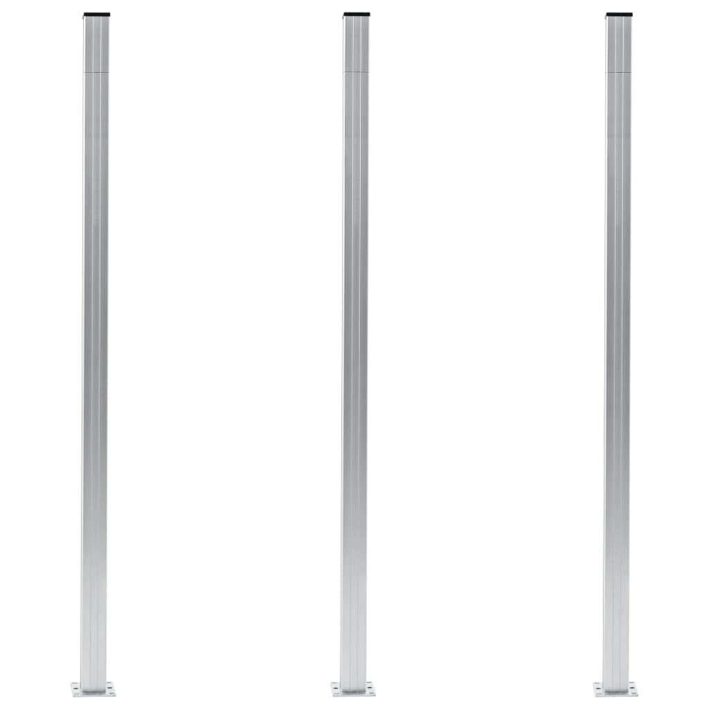 foto del prodotto pali per recinzione 3 pz in alluminio 185 cm cod mxl 63326