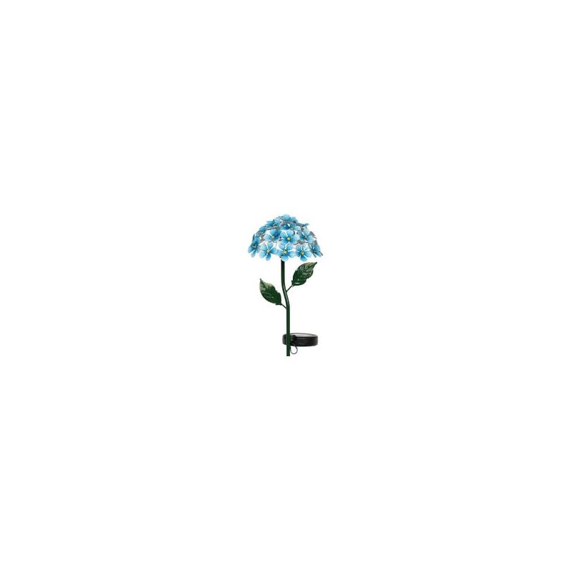 foto del prodotto pali solari per ortensie confezione da 2, illuminazione decorativa da giardino blu 