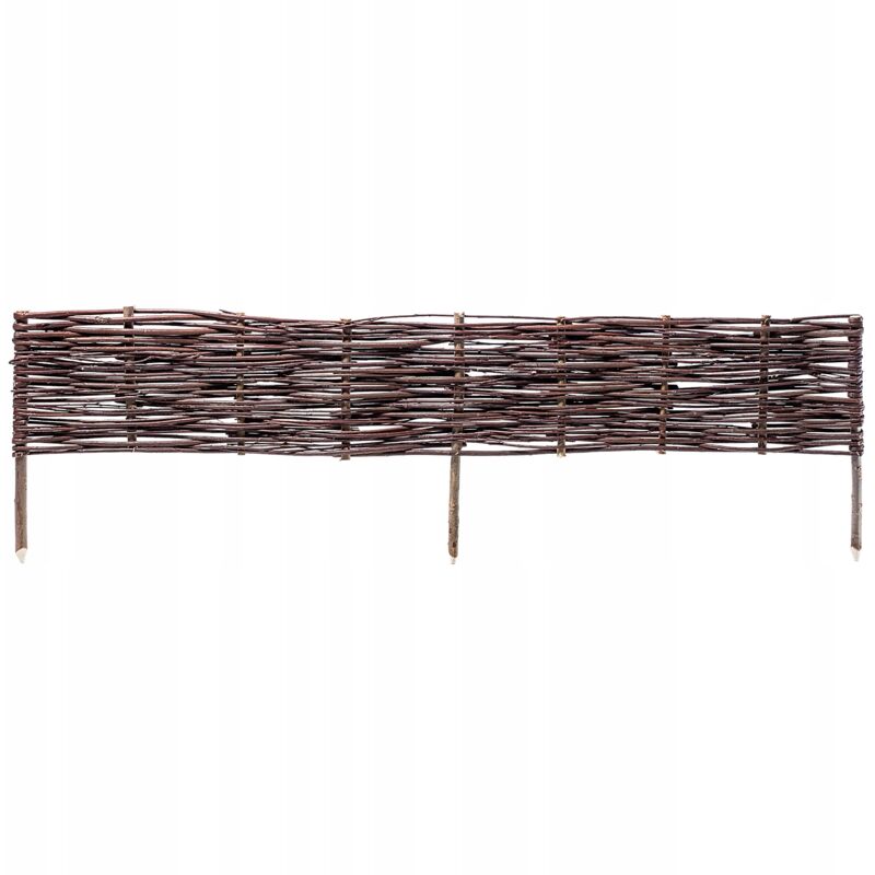 foto del prodotto palizzata in vimini naturale per giardino, recinzioni decorative per delimitare, decorare e valorizzare il tuo spazio esterno 120 x 20 cm, 1 pezzo 