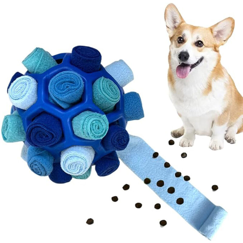 foto del prodotto palla da fiuto per cani, giocattoli puzzle per cani giocattolo interattivo portatile, giocattolo per l alimentazione per cani di piccola, media,