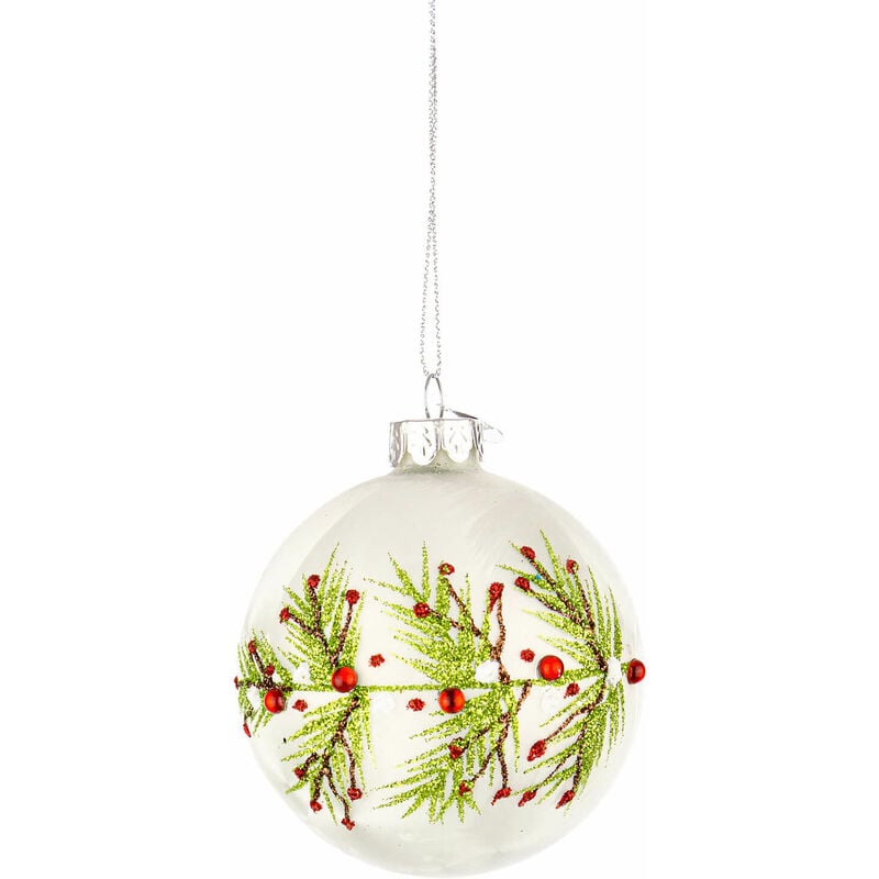 foto del prodotto palla vetro branch d.8 bianco