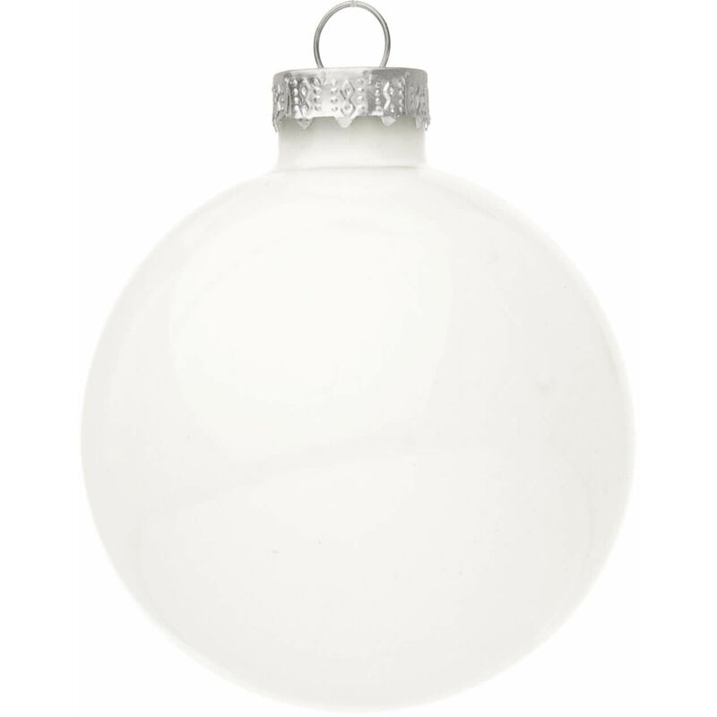 foto del prodotto palla vetro d.6 bianco lucido