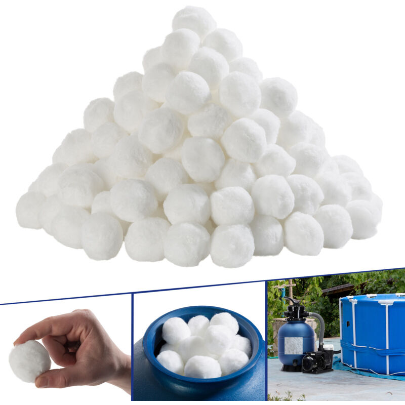 foto del prodotto palle del filtro 700 gr sostituiscono 25 kg di sabbia filtrante arebos